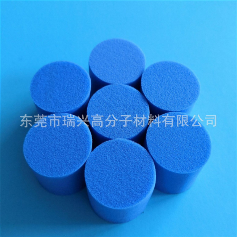 蓝色PVA试管堵水海绵塞柱子 蚂蚁养殖运输巢穴喝水槽海绵条