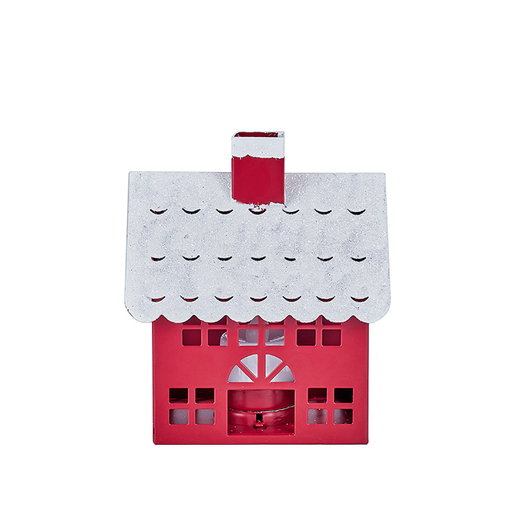 2023 suministros de Navidad hierro escritorio creativo Navidad nieve casa puede ser equipado con T candelabro decoraciones de Navidad