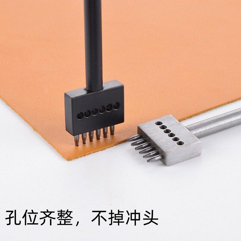 革製品 DIY 白/黒列穴パンチ、間隔丸穴パンチ、多孔質ストレートノズル列、丸列菱形切断|undefined