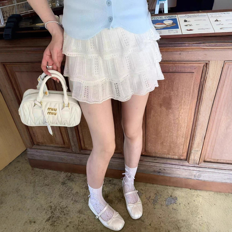韩系蕾丝蛋糕半身裙女2025夏季纯欲风短裙高腰显瘦A字公主蓬蓬裙|undefined