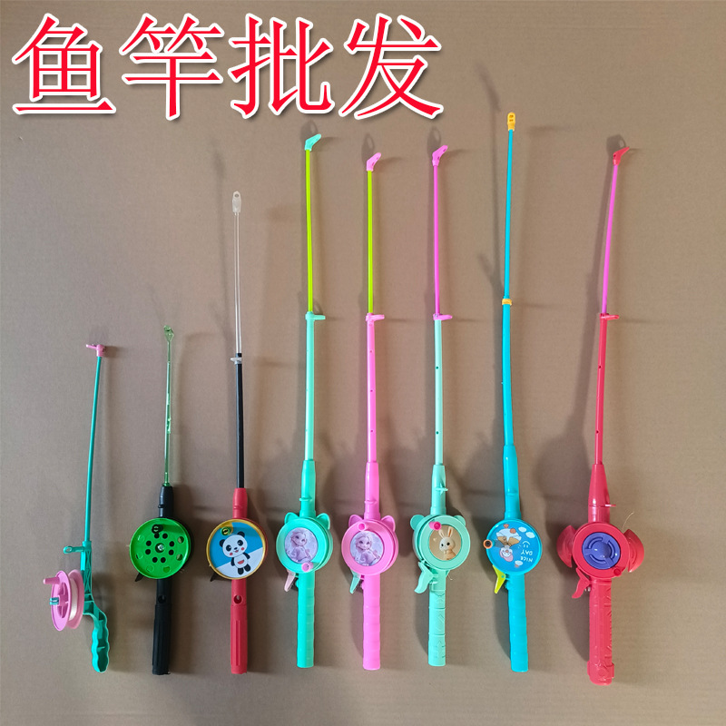 潍坊摆摊风筝放飞器塑料动态风筝放飞线手持鱼竿两节放倒转手刹