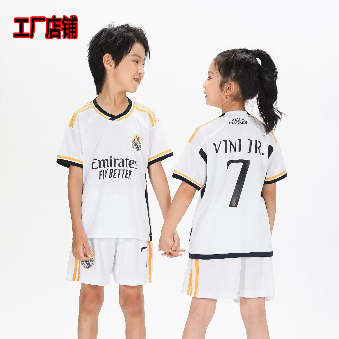 Uniforme de fútbol del Real Madrid 2425 para hombre, camiseta de fútbol número 7 Vinicius, número 5 Bellingham, número 10 Mbappé