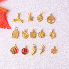 New DIY Jewelry Accessory Pendant Fashion Matte Gold Alloy Hollow Round Life Tree Necklace Bracelet Batch