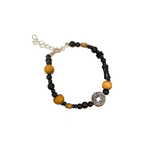 Modern Chinese lucky coin pendant bracelet for women, unique design fashion brand, personalized ancient-style hand accessory