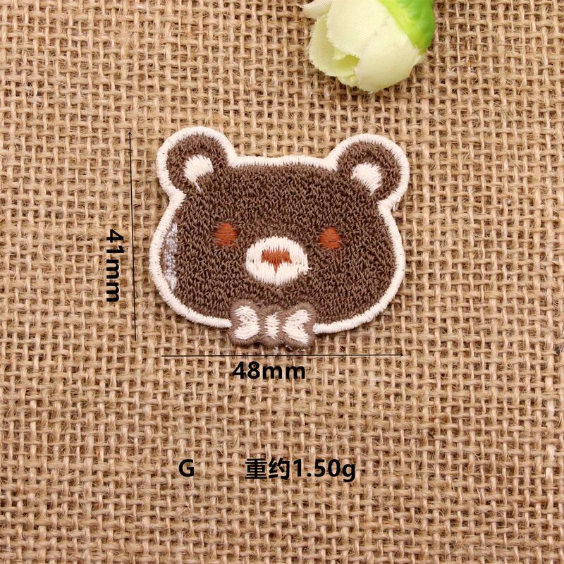 漫画ネクタイベアーウサギタオル刺繍布貼りカード刺繍貼り服装補助材料靴帽飾りパッチ布貼り|undefined