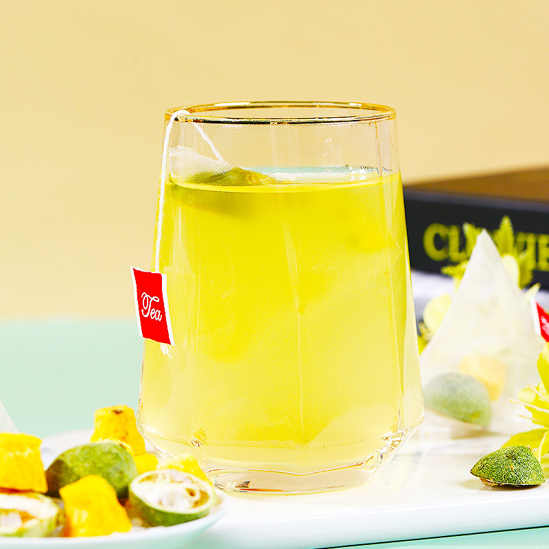 Golden Orange Lemon Green Orange Passion Fruit Tea Pure Fruit Beverage Freeze-Dried Honey Fruit Granule Flower Tea Cold Infusion Fruit Tea Bag 