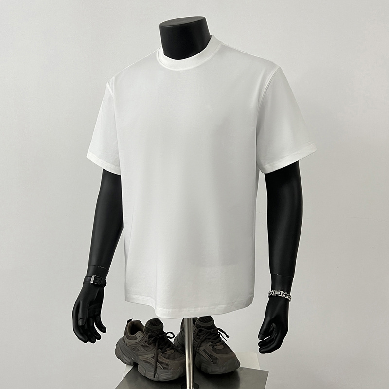 Camiseta de manga corta para hombre de talla grande, 100% algodón, estilo americano, corte holgado, talla extra grande, ideal para verano, para personas de hasta 136 kg (300 libras)._voghion.com