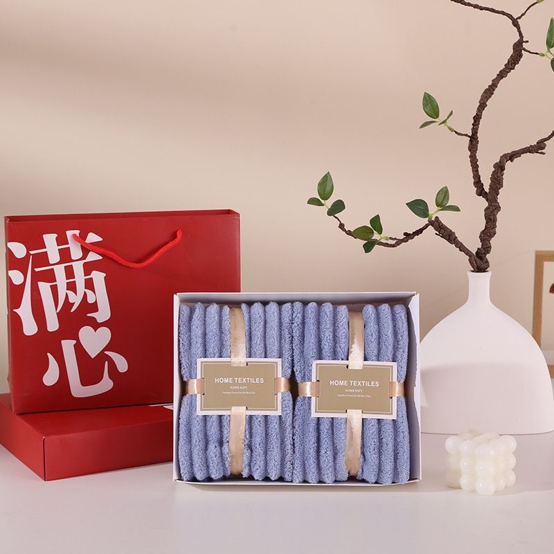 Juego de Toallas de Regalo Set de 3 Piezas de Microfibra Absorbente para Regalos Corporativos