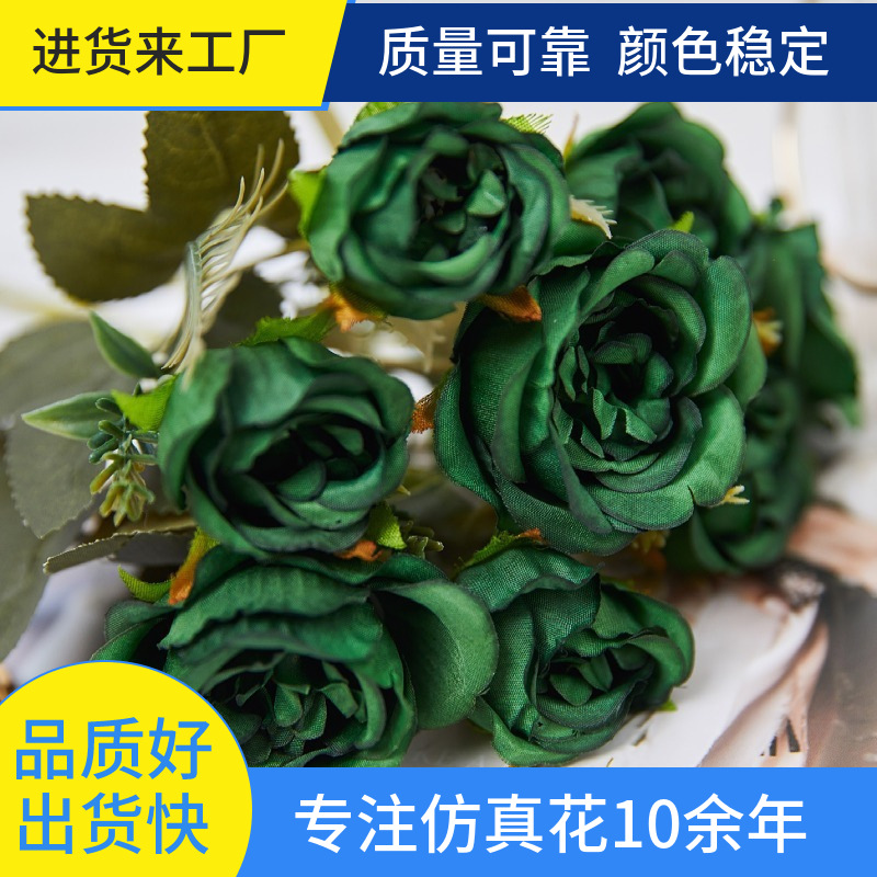 Casa restaurante decoración de flores de seda pequeña flor al por mayor y al por menor Artificial pequeña peonía estilo nacional color falso Peony flor