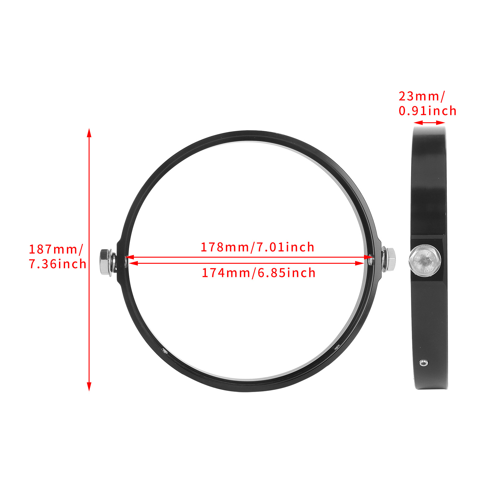 Modified Headlight Ring for Motorcycle 5.8inch 7inch Headlight Ring Harley Headlight Mounting Bracket Decorative Light Ring