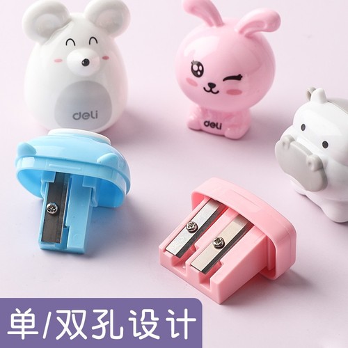 Effective pencil sharpener for primary school students cartoon manual pencil sharpening machine small portable student triangular pencil pencil sharpener