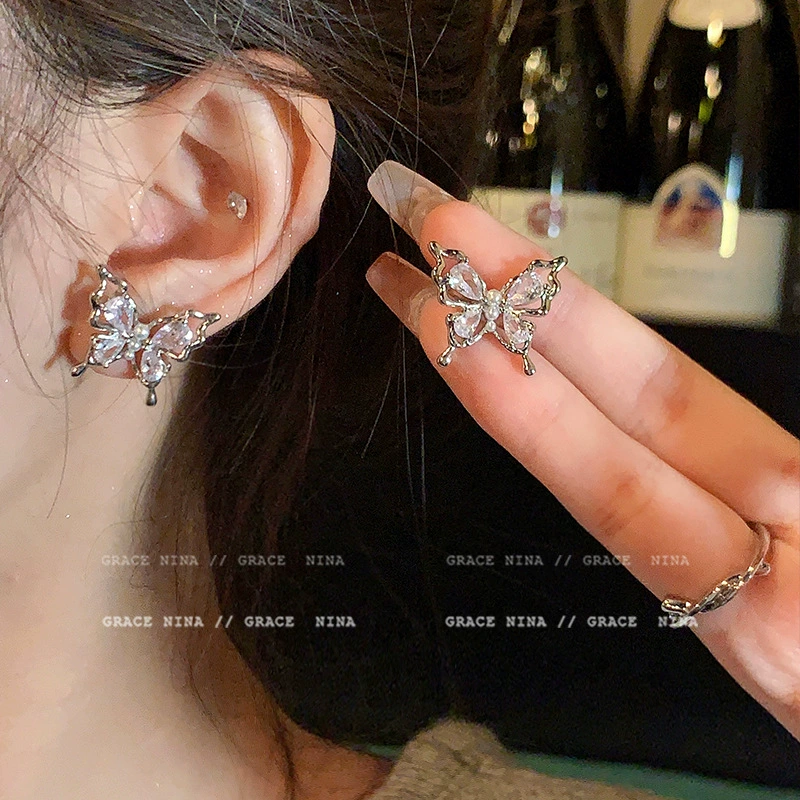 Серебряная игла, универсальные серьги с бантами из жемчуга, образец серебро 925, стиль легкой роскоши