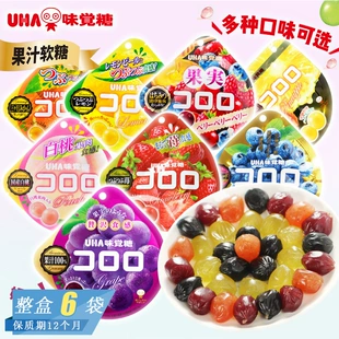 Candy (UHA) cool dew juice soft fudge, assorted fruit flavors, 72-pack box