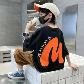 实体专柜童装男童短袖t恤夏装2026新款中大童夏款男孩夏季上衣潮