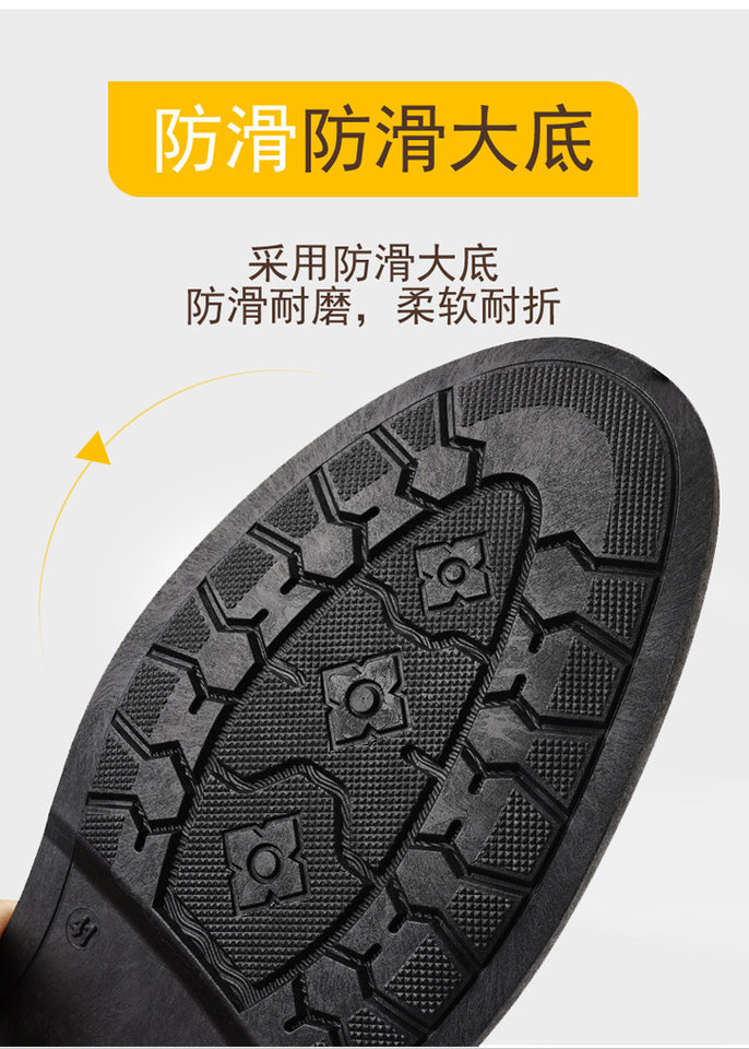 Giày da nam công sở cổ thấp thoáng khí tăng chiều cao gót 3-5 cm — Màu đen BK-5 chi tiết 11