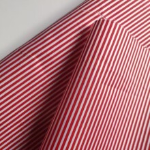 现货批发红白条纹印花磨毛斜纹桃皮绒内衬里布面料箱包手袋