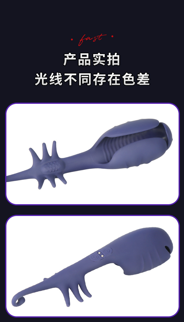 Silicone Anal Plug Vibrator with Button Control, 180 mm Prostate Massager for Men — detail image 33
