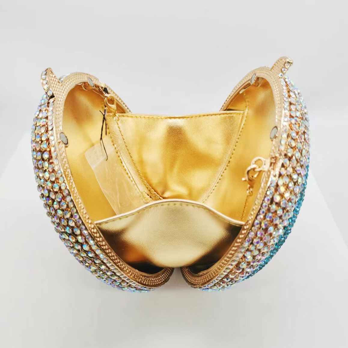 Nuevo cross-border moonflower diamond banquete bolso de diamante bolso de mano bolso de moda bolso de mujer duro
