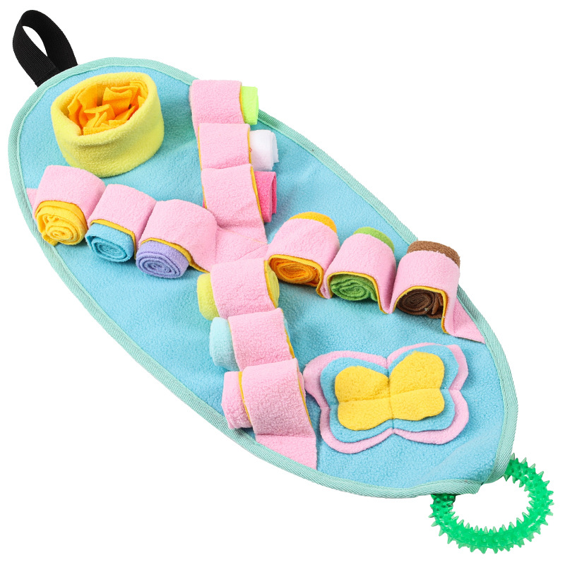 Brinquedo interativo para cães grandes, comedouro lento, para esconder comida, jogo educativo de treinamento, tapete de cheirar para filhotes._voghion.com