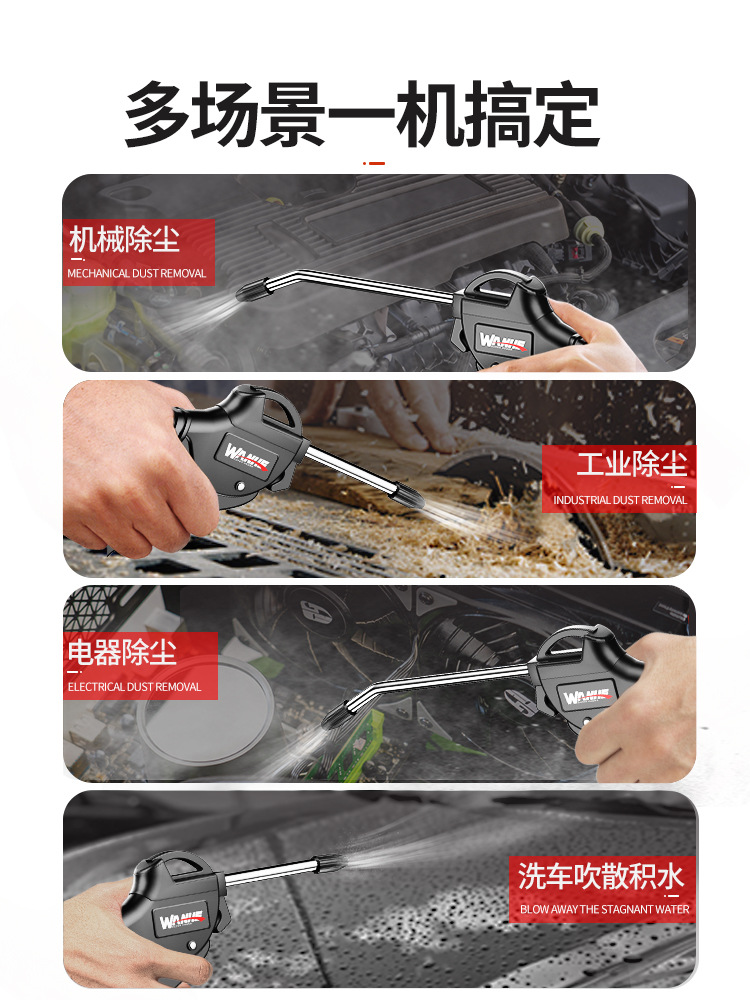 Wanhe high pressure blowing gun blowing gun dust removal blowing gun air pump truck pumping blowing gun cleaning pneumatic tools