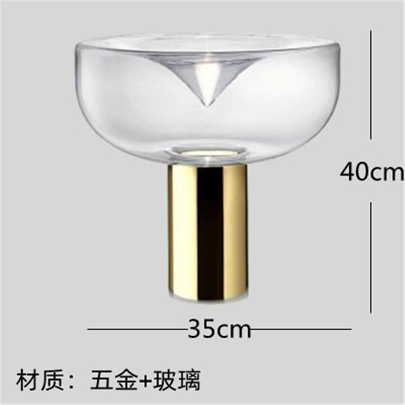 クリエイティブデザイン北欧シンプルで豪華な電気スタンド寝室ベッドヘッドランプ感リビング装飾ガラス|undefined