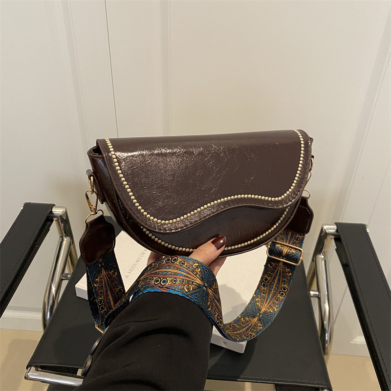 Vintage Women's Shoulder And Crossbody Saddle Bag Versatile_voghion.com