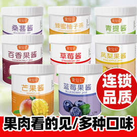 果仙尼草莓酱奶茶店青提百香果蓝莓芒果果酱冰粉商用配料批发