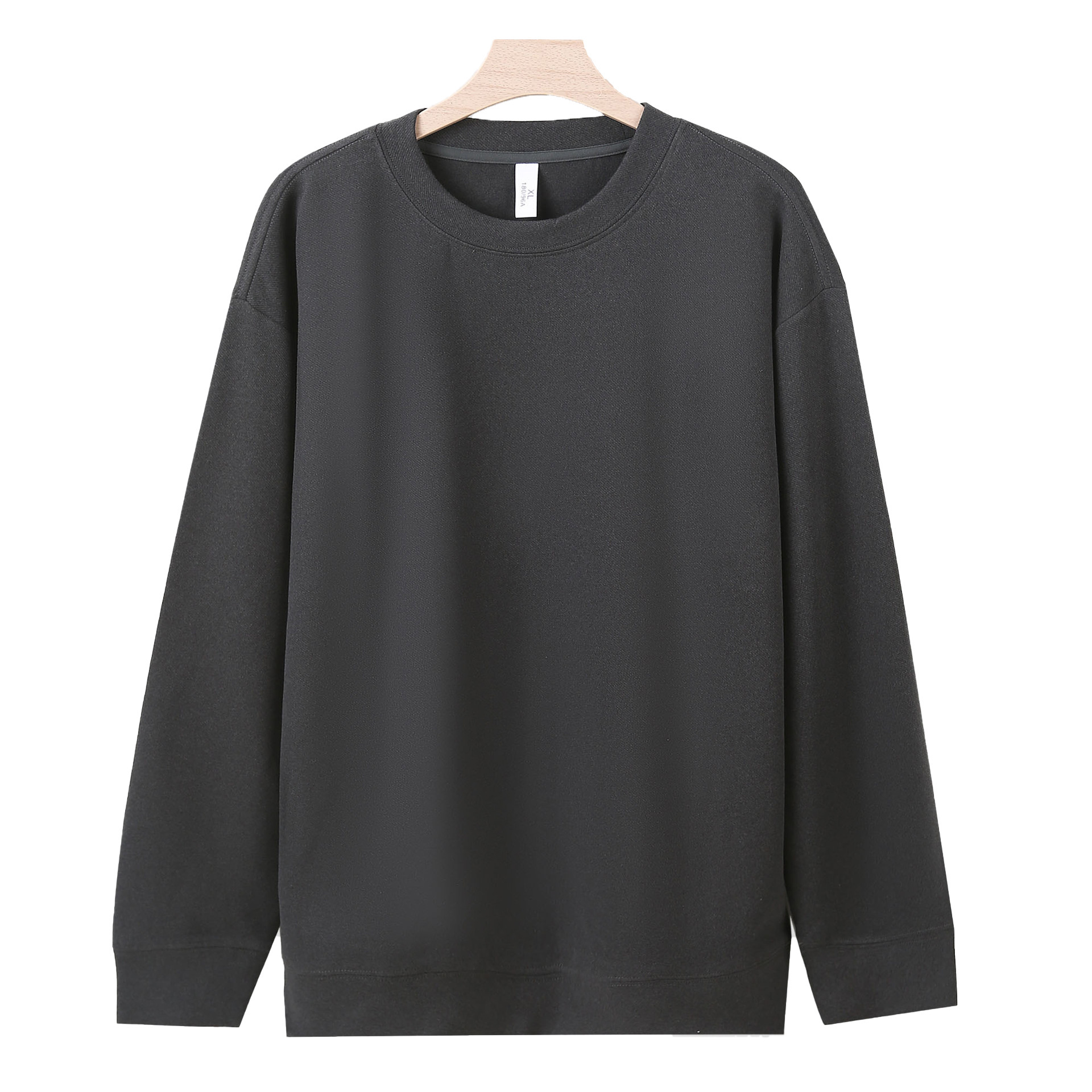 280g otoño e invierno de terciopelo alemán cuello redondo suéter de manga larga camiseta de manga larga camisa de fondo temperatura constante calor color sólido más terciopelo grueso