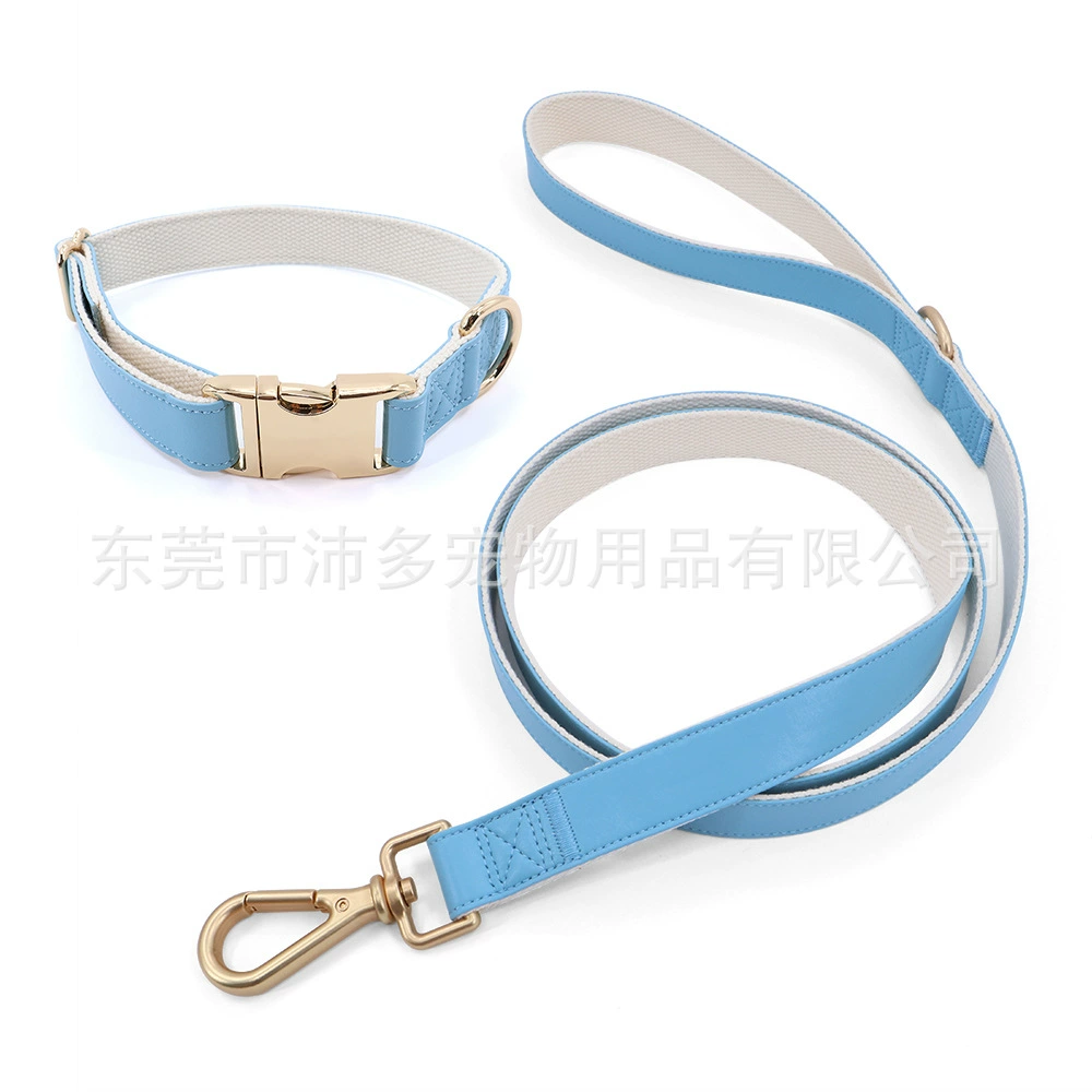 Тяговый воротник на заказ 2023 Amazon взрывы воротник костюм для домашних животных PU воротник металлическая пряжка на заказ ЛОГОТИП