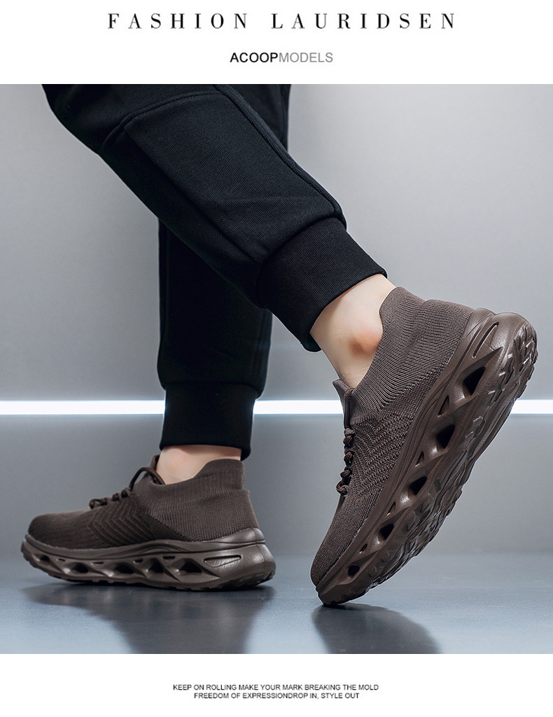 Popular Cross-border Plus-size Men's New Mesh Breathable Walking Shoes, Lightweight Height-increasing Thick-soled_vogvips.com