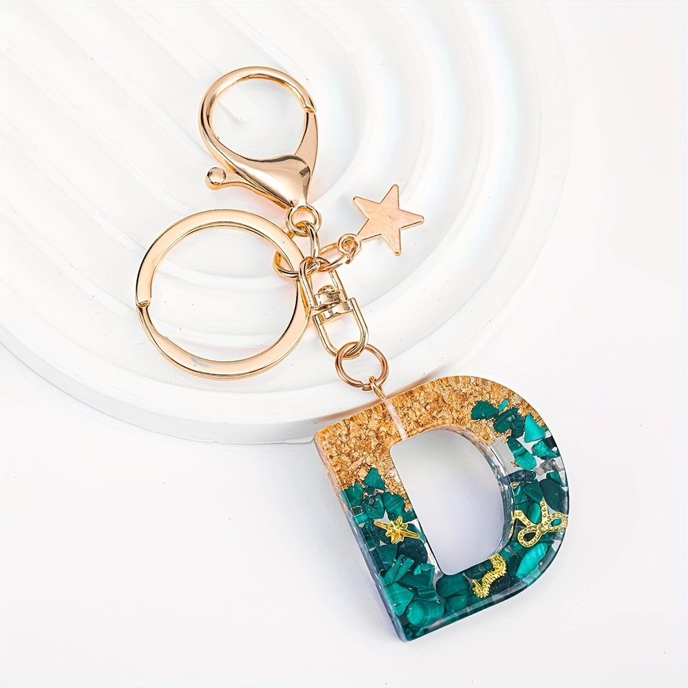 30g Weight Lobster Trigger Clasp Closure Clasp Closure Type Keychain Classification Daily Occasion Resin Material Letter, Star Pattern Women's Gender Marine Style, Sweet Style Marine Style Sweet Letter Star Resin Women's Lobster Trigger Clasp Closure Keychain 4