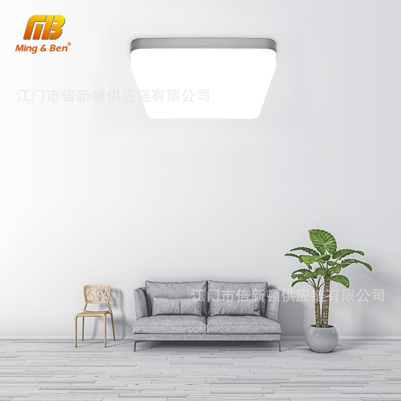 Lámpara de panel LED integrada Instalación en la superficie Lámpara de techo de sala de estar cuadrada Lámpara de techo Iluminación de oficina Lámpara redonda