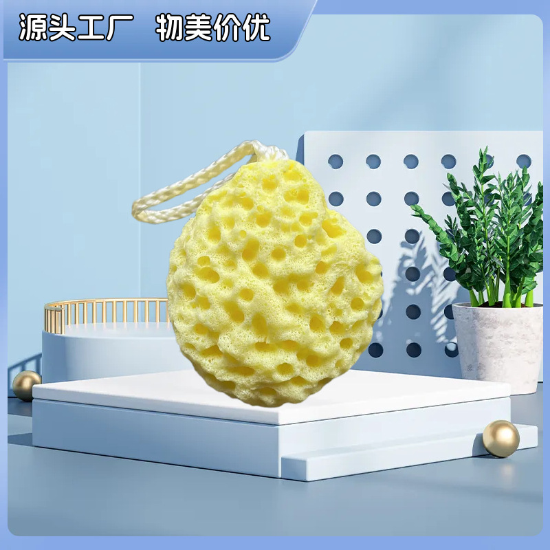 Esponja de baño grande estilo japonés con forma de panal, esponja súper suave, esponja de baño bonita para niños, esponja exfoliante agradable para la piel.