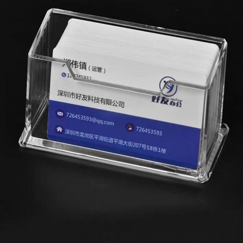 business card base Acrylic Card Holder Exhibition business affairs desktop Card case Simplicity Transparent frame men and women business affairs