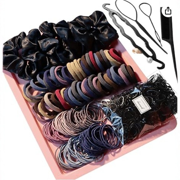 Europa y los Estados Unidos venden juegos de joyas para el cabello transfronterizos calientes anillo para el cabello combinación de estilo multicolor correa de cabello simple cuerda de cabeza