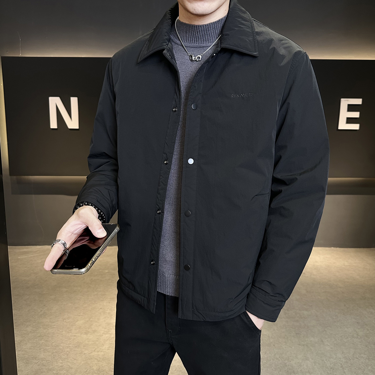 Lightweight down Jacket Men's Winter New Korean Style Casual Fashion Warm Trendy Lapel Short Jacket Men's Jacket