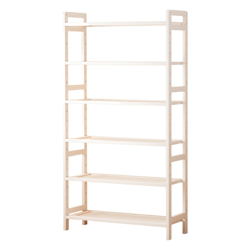 Estantería simple estante de apartamento pequeño Escritorio de piso de múltiples capas para el hogar de pared junto a un estante de almacenamiento de libros simple