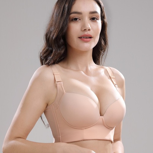 Cross-border New Product Plus Size Bra Thin Beautiful Back Plus Size Bra No Wires Push Up Bra 7 Breasts Wholesale