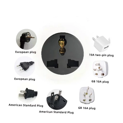 Ev European Standard Charging Pile Type2 Conversion Head Ac Adapter V2L European Standard Vehicle Discharge Three-Hole Universal Socket 220V