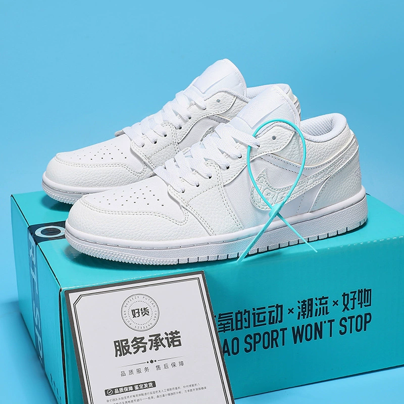 Мужские кроссовки Putian aj dunk ash официальный сайт подлинные AJ1 полностью белые низкие повседневные Air Force One женские кроссовки