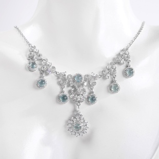 Silver-inlaid Jadeite Ice Egg Deluxe Chain