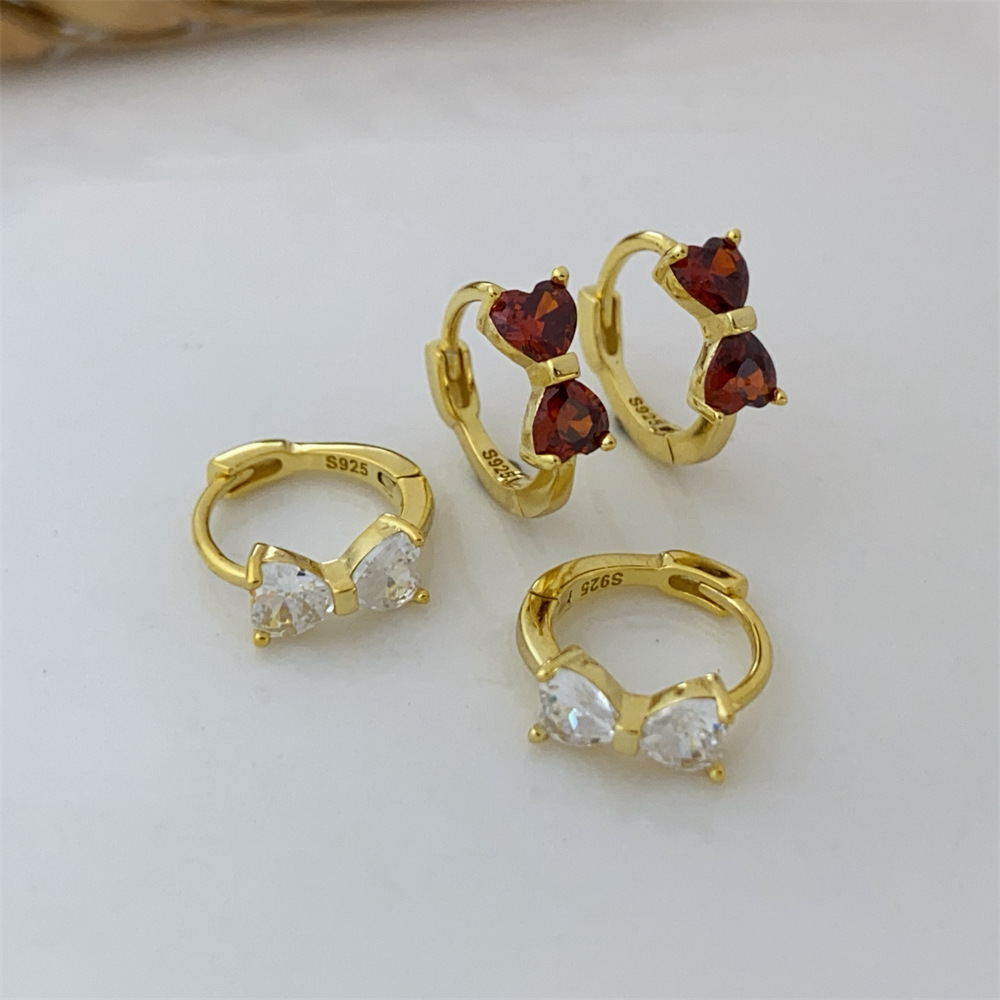 4g Weight 925 Sterling Silver Ear Needle Material White Gold Plated, Gold Plated Plating Material Zircon Inlay Material Earrings Classification 1 Pair Quantity Holiday, Daily Occasion 925 Sterling Silver Material Bow Knot Pattern Women's Gender Inlay Design Sweet, Simple Style Style 1 Pair White Gold Plated Gold Plated 925 Sterling Silver Zircon Bow Knot Earrings 10