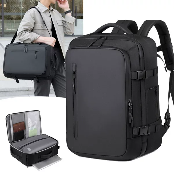 Men's Backpack with Vacuum Airbag, Compressible, Large Capacity, Dry-Wet Separation Storage Compartment Backpack