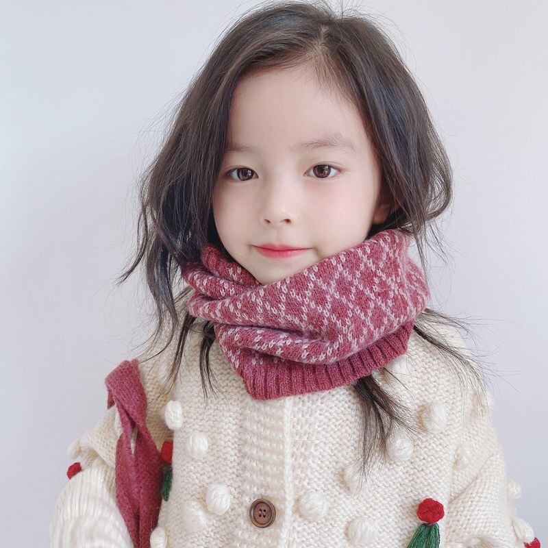 子供のニットマフラー秋冬保温ファッション赤ちゃんの首を囲んで男女の子供の首を合わせます。