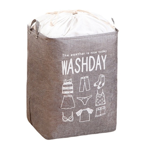 Cotton and linen moving clothing dustproof packing bag foldable storage bag toy giant drawstring quilt storage bag