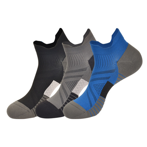 Spring new thickened running socks, sports socks, towel socks, men's running socks, antibacterial, deodorant, breathable, shock-absorbing socks