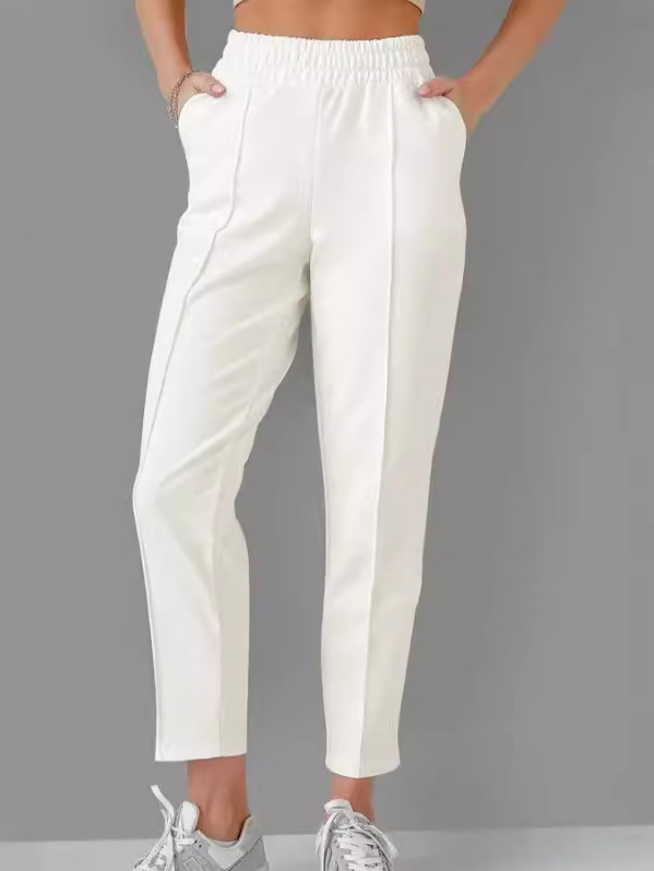 Amazon Ozon Cross-Border Women's Versatile Slimming High-Waisted Sports Pants Fitness Cropped Slim Jogger Pants Casual Pants