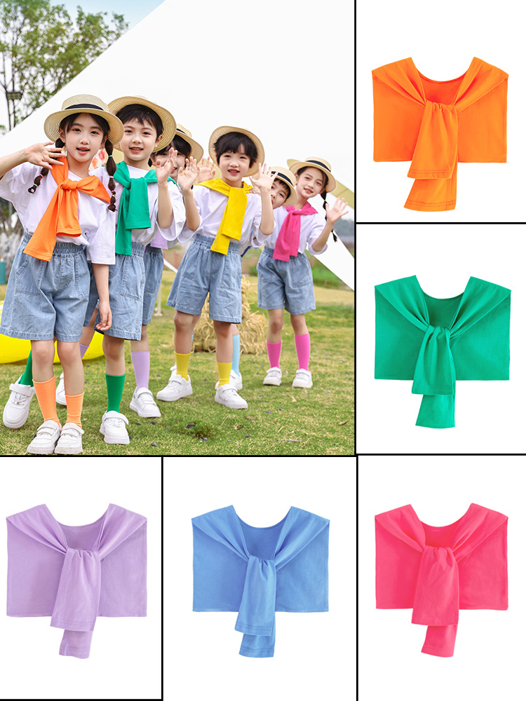 Girls' summer all-match waistcoat performance long-sleeved primary school children's candy color colorful shawl boys' outer wear thin