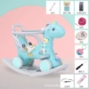 Turquoise -green horses full guardrail [No push handle]