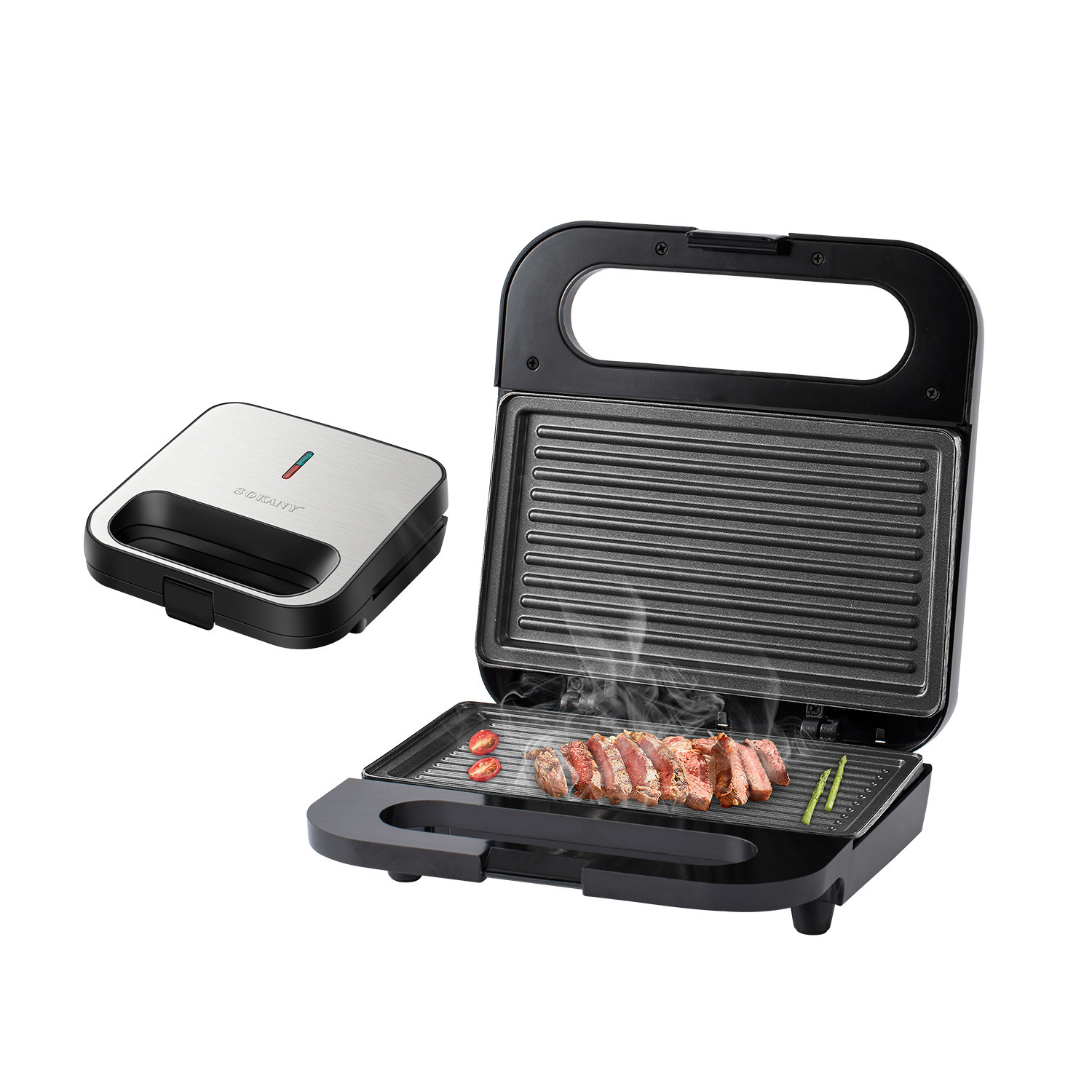 Export 08120 Steak Machine, Household Breakfast Machine, Griddle, Sandwich Toaster, Grill Maker Sokany